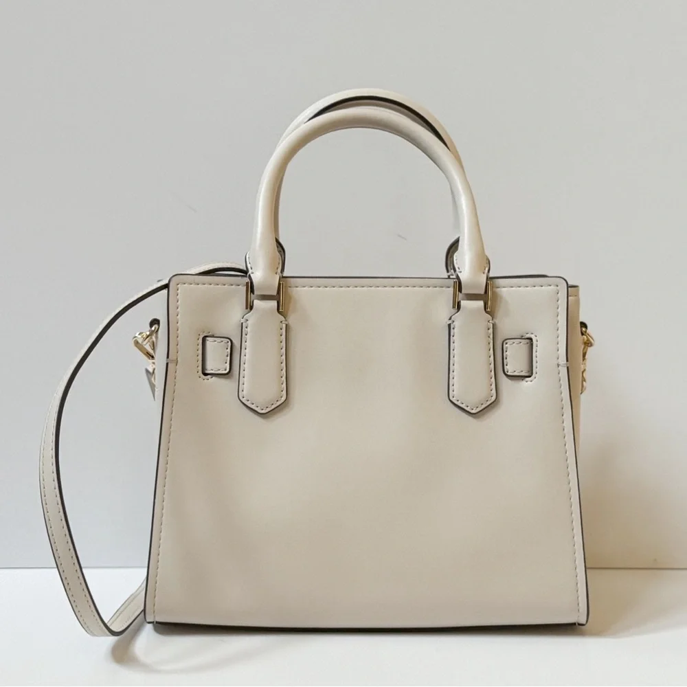 Michael Kors Hamilton Small Satchel Shoulder  Bag Graphic Logo Golden Rod Multi - Picture 2 of 15